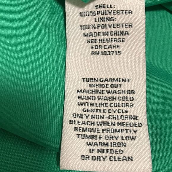 NWT Nanette by Nanette Lepore Shadow Stripe Long Sleeve Smocked Dress in Green. - Picture 9 of 9